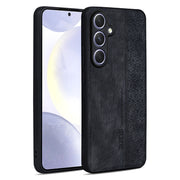 For Samsung Galaxy S25+ 5G AZNS 3D Embossed Skin Feel Phone Case(Black)