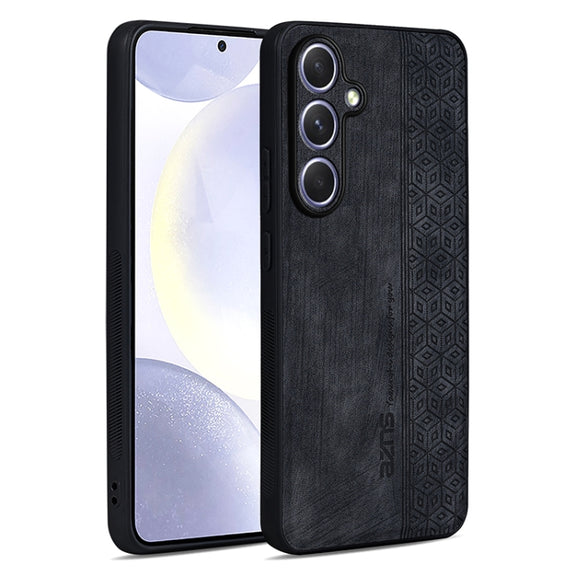 For Samsung Galaxy S25+ 5G AZNS 3D Embossed Skin Feel Phone Case(Black)
