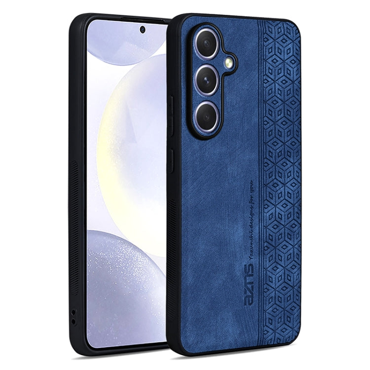 For Samsung Galaxy S25+ 5G AZNS 3D Embossed Skin Feel Phone Case(Sapphire Blue)