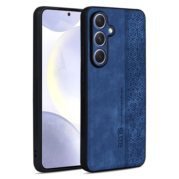 For Samsung Galaxy S25+ 5G AZNS 3D Embossed Skin Feel Phone Case(Sapphire Blue)