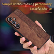 For Samsung Galaxy S25+ 5G AZNS 3D Embossed Skin Feel Phone Case(Brown)