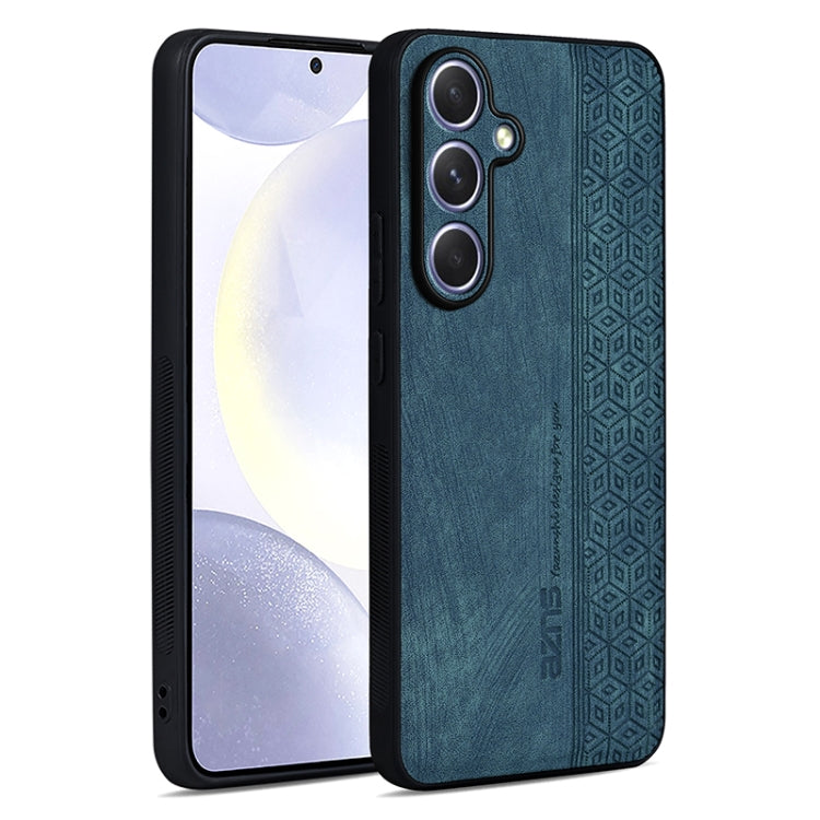 For Samsung Galaxy S25 5G AZNS 3D Embossed Skin Feel Phone Case(Dark Green)