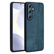 For Samsung Galaxy S25 5G AZNS 3D Embossed Skin Feel Phone Case(Dark Green)
