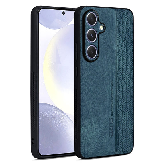 For Samsung Galaxy S25 5G AZNS 3D Embossed Skin Feel Phone Case(Dark Green)