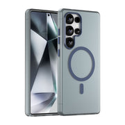 For Samsung Galaxy S25 Ultra MagSafe Frosted Translucent TPU + PC Full Coverage Phone Case(Dark Blue)