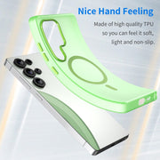 For Samsung Galaxy S25 Ultra MagSafe Frosted Translucent TPU + PC Full Coverage Phone Case(Green)