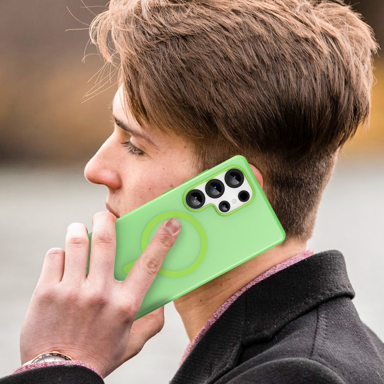 For Samsung Galaxy S25 Ultra MagSafe Frosted Translucent TPU + PC Full Coverage Phone Case(Green)