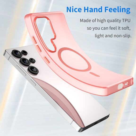 For Samsung Galaxy S25 Ultra MagSafe Frosted Translucent TPU + PC Full Coverage Phone Case(Red)