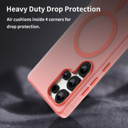 For Samsung Galaxy S25 Ultra MagSafe Frosted Translucent TPU + PC Full Coverage Phone Case(Red)