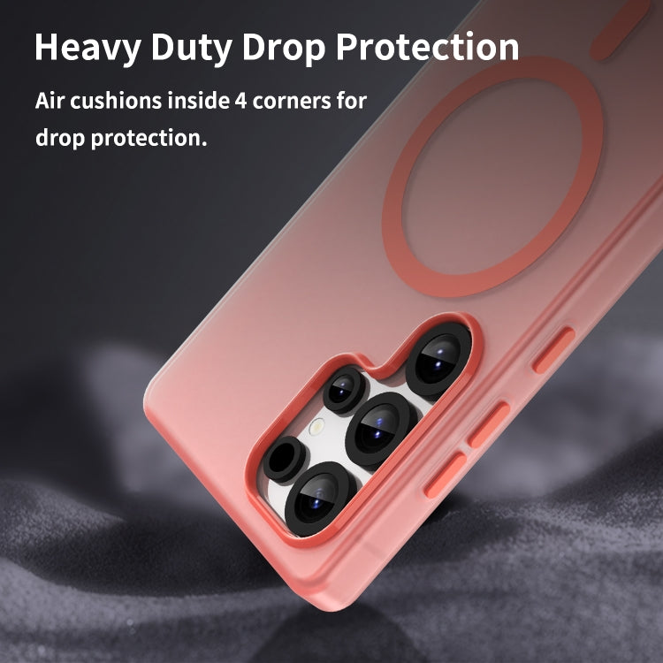 For Samsung Galaxy S25 Ultra MagSafe Frosted Translucent TPU + PC Full Coverage Phone Case(Red)