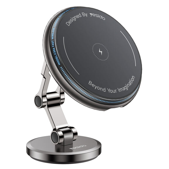 Yesido C306 15W Car Magnetic Wireless Charging Holder(Black)