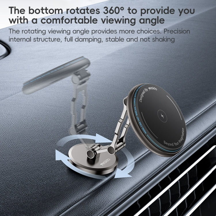Yesido C306 15W Car Magnetic Wireless Charging Holder(Black)