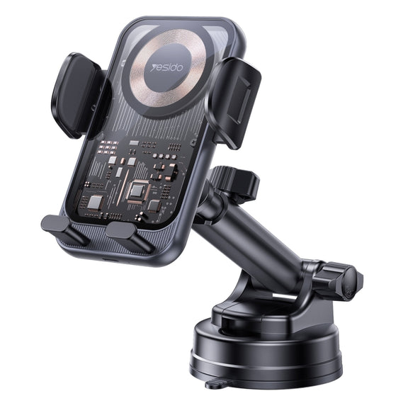 Yesido C307 15W Suction Cup Car Wireless Charging Holder(Black)