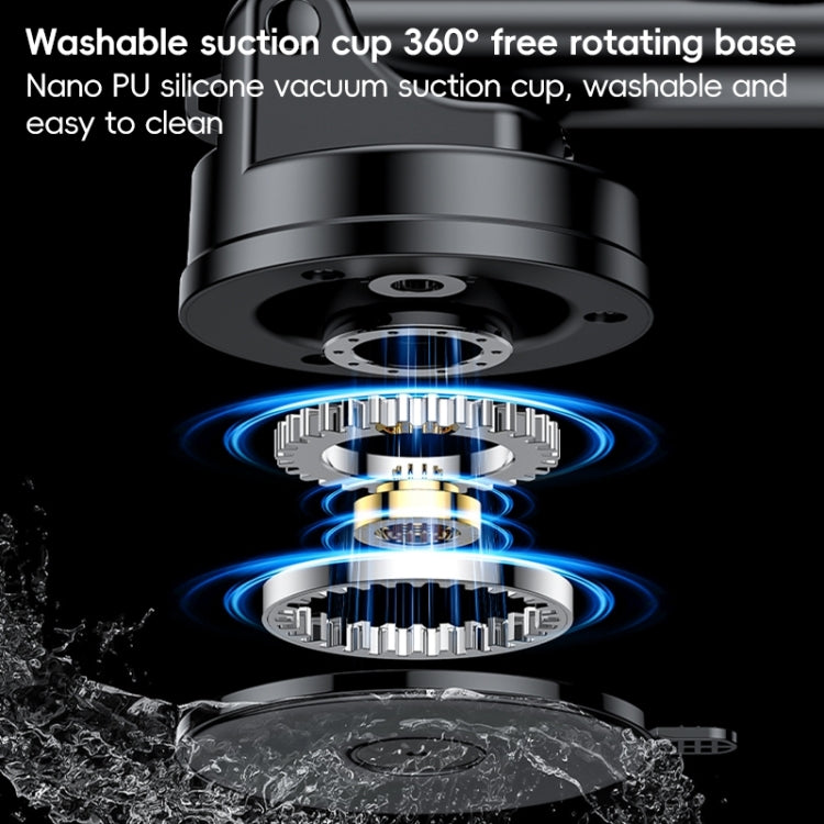 Yesido C307 15W Suction Cup Car Wireless Charging Holder(Black)