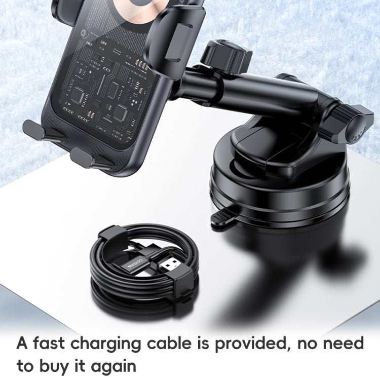 Yesido C307 15W Suction Cup Car Wireless Charging Holder(Black)