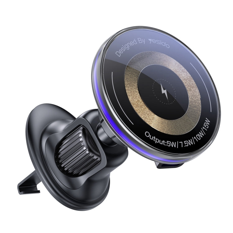 Yesido C308 15W Air Outlet Car MagSafe Magnetic Wireless Charging Holder(Black)