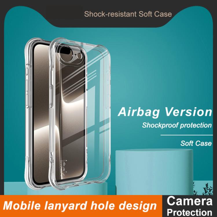 For iPhone 16e imak Shockproof Airbag TPU Phone Case(Transparent)