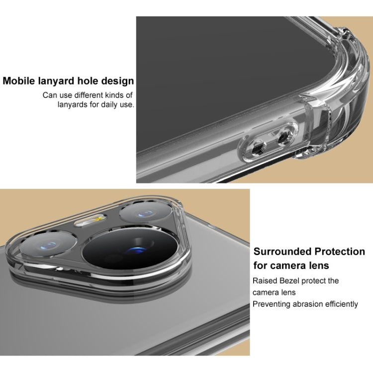 For iPhone 16 Pro imak Shockproof Airbag TPU Phone Case(Matte Black)