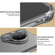 For iPhone 16 Pro imak Shockproof Airbag TPU Phone Case(Transparent Black)