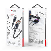 Yesido CA165L 27W USB + USB-C / Type-C to 8 Pin 2 in 1 Fast Charging Data Cable, Length:1.2m(Black)