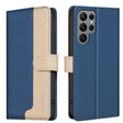 For Samsung Galaxy S25 Ultra 5G Color Matching RFID Anti-theft Leather Phone Case(Blue) - Galaxy S25 Ultra 5G Cases by PMC TechLife | Online Shopping South Africa | PMC TechLife | Buy Now Pay Later Mobicred