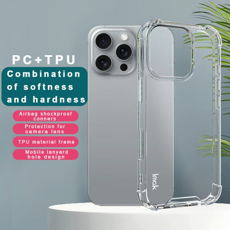 For iPhone 16 Pro IMAK Space Shield PC + TPU Airbag Shockproof Phone Case(Transparent)