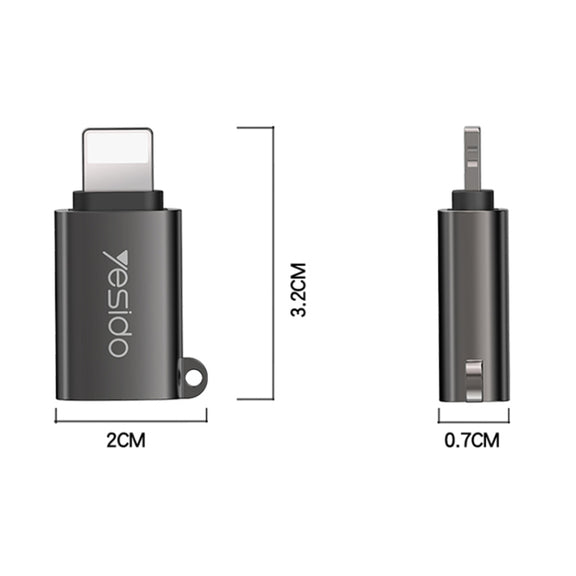 Yesido GS14 8 Pin to USB 3.0 OTG Adapter(Black)