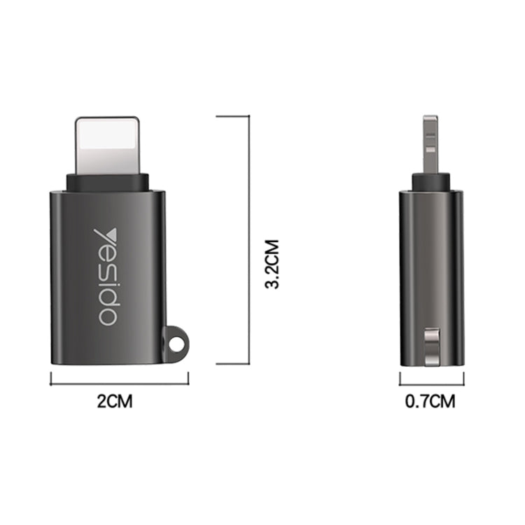 Yesido GS14 8 Pin to USB 3.0 OTG Adapter(Black)