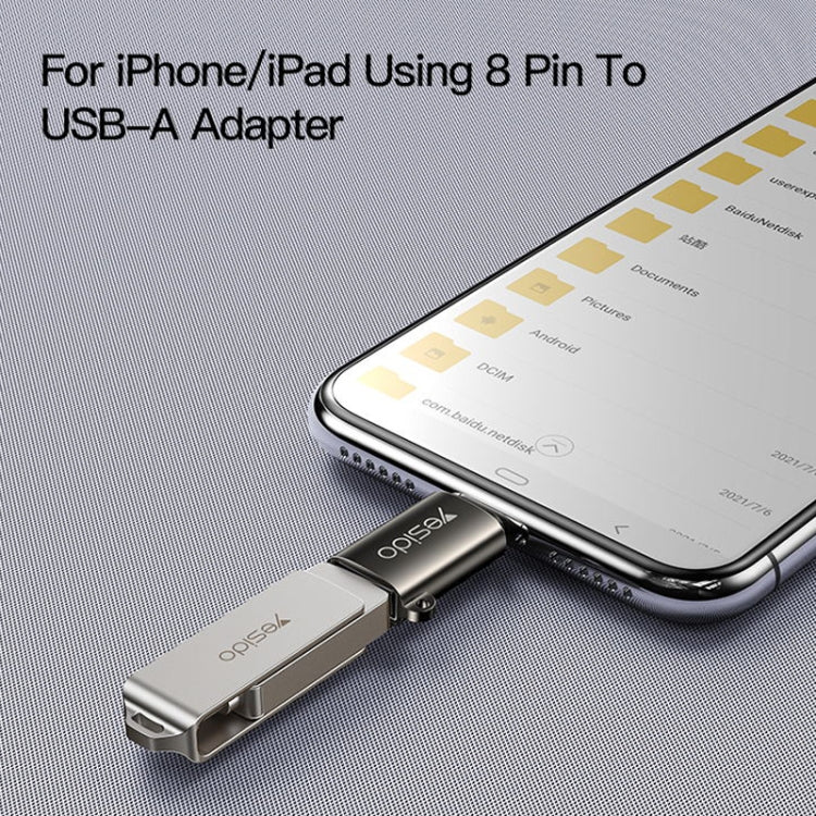 Yesido GS14 8 Pin to USB 3.0 OTG Adapter(Black)