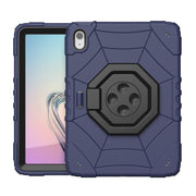 For iPad Air 11 2025 / 2024 Spider Turntable Handle Stress Relief Tablet Case(Navy Blue Black)