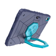 For iPad Air 11 2024 Spider Turntable Handle Stress Relief Tablet Case(Navy Blue Blue)