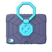 For iPad Air 11 2024 Spider Turntable Handle Stress Relief Tablet Case(Navy Blue Blue)