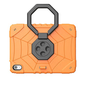 For iPad Air 11 2024 Spider Turntable Handle Stress Relief Tablet Case(Orange Black)