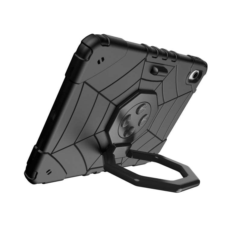 For iPad Air 11 2025 / 2024 Spider Turntable Handle Stress Relief Tablet Case(Black)