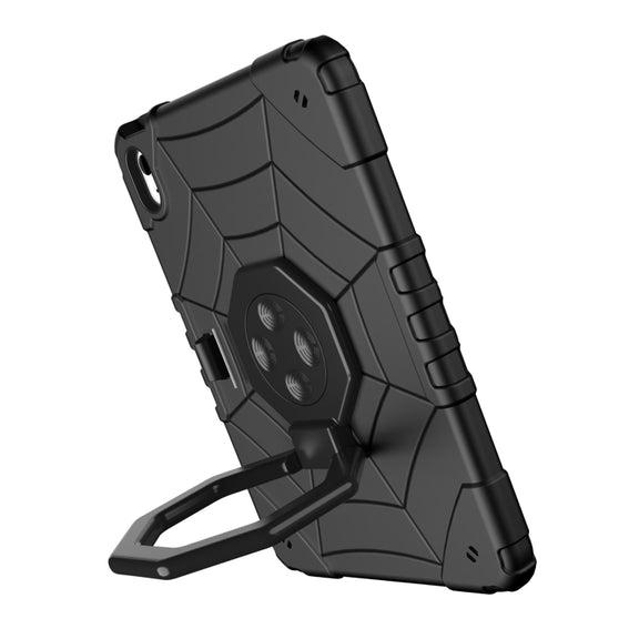 For iPad Air 11 2025 / 2024 Spider Turntable Handle Stress Relief Tablet Case(Black)