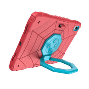 For iPad Air 11 2024 Spider Turntable Handle Stress Relief Tablet Case(Red Blue)