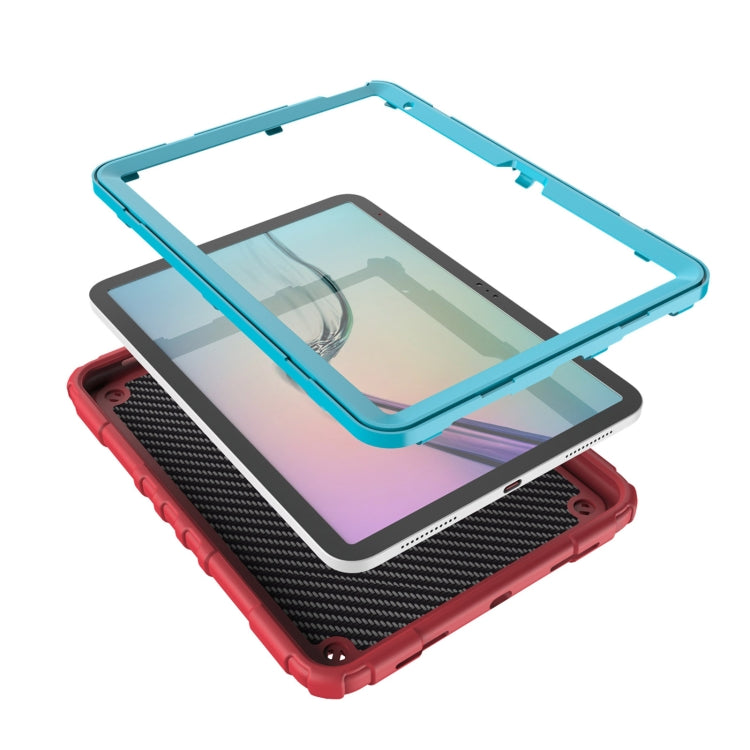 For iPad Air 11 2024 Spider Turntable Handle Stress Relief Tablet Case(Red Blue)