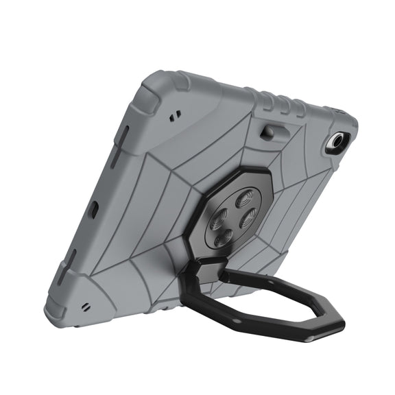 For iPad Air 11 2024 Spider Turntable Handle Stress Relief Tablet Case(Grey Black)