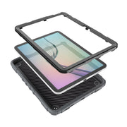 For iPad Air 11 2024 Spider Turntable Handle Stress Relief Tablet Case(Grey Black)