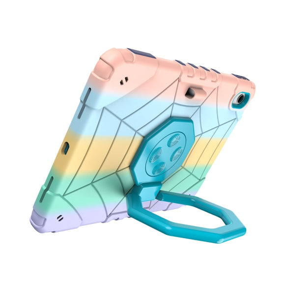 For iPad Air 11 2024 Spider Turntable Handle Stress Relief Tablet Case(Gradient Color Blue)
