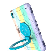 For iPad Air 11 2024 Spider Turntable Handle Stress Relief Tablet Case(Gradient Color Blue)