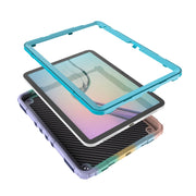For iPad Air 11 2024 Spider Turntable Handle Stress Relief Tablet Case(Gradient Color Blue)