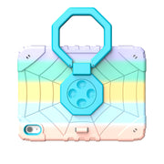 For iPad Air 11 2024 Spider Turntable Handle Stress Relief Tablet Case(Gradient Color Blue)