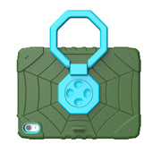 For iPad Air 11 2025 / 2024 Spider Turntable Handle Stress Relief Tablet Case(Army Green Blue)
