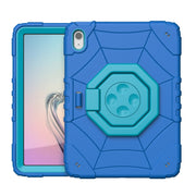 For iPad Air 11 2025 / 2024 Spider Turntable Handle Stress Relief Tablet Case(Blue)