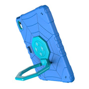 For iPad Air 11 2025 / 2024 Spider Turntable Handle Stress Relief Tablet Case(Blue)