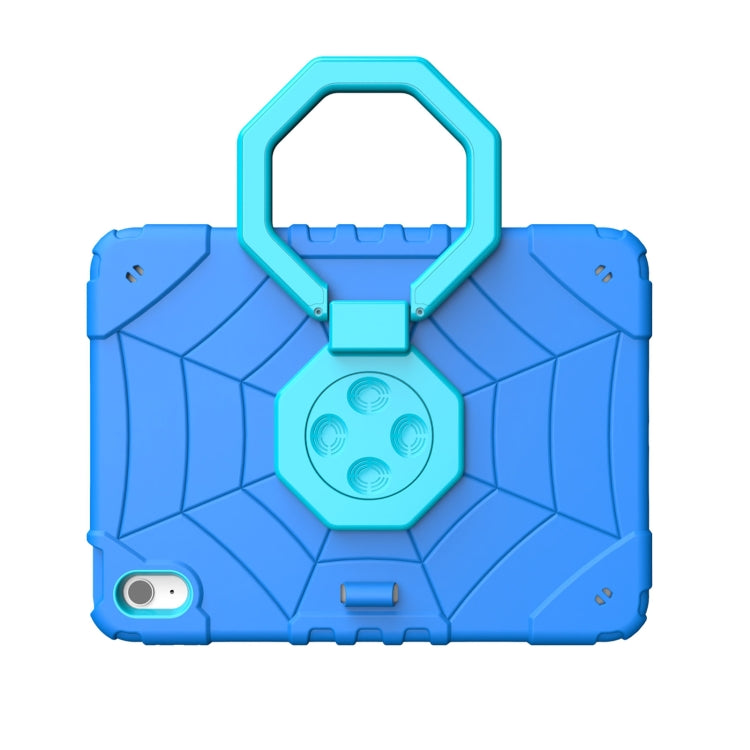 For iPad Air 11 2025 / 2024 Spider Turntable Handle Stress Relief Tablet Case(Blue)