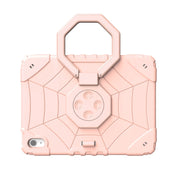 For iPad Air 11 2024 Spider Turntable Handle Stress Relief Tablet Case(Rose Gold)