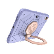 For iPad Air 11 2024 Spider Turntable Handle Stress Relief Tablet Case(Purple Gold)