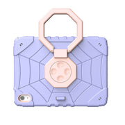 For iPad Air 11 2024 Spider Turntable Handle Stress Relief Tablet Case(Purple Gold)